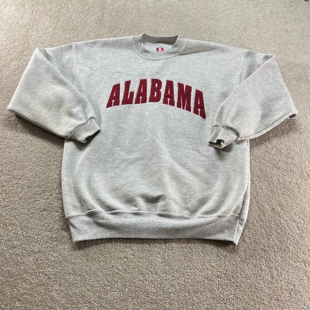 Dodger Alabama Sweatshirt Mens Large Gray Vintage 90s Made in USA Pullover